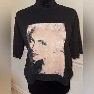 Vintage-Inspired Madonna Graphic Crop Tee by Celebrity Icons